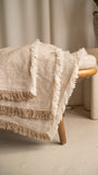 European Linen Throw Natural Colour