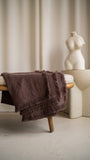 Linen Throw/Blanket Brown