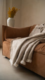 European Linen Throw Natural Colour