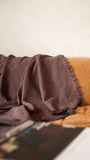 Linen Throw/Blanket Brown