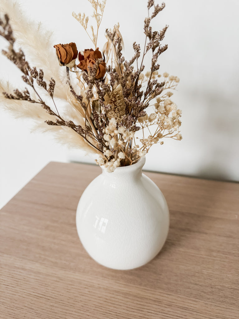 Jenna White Ceramic Vase